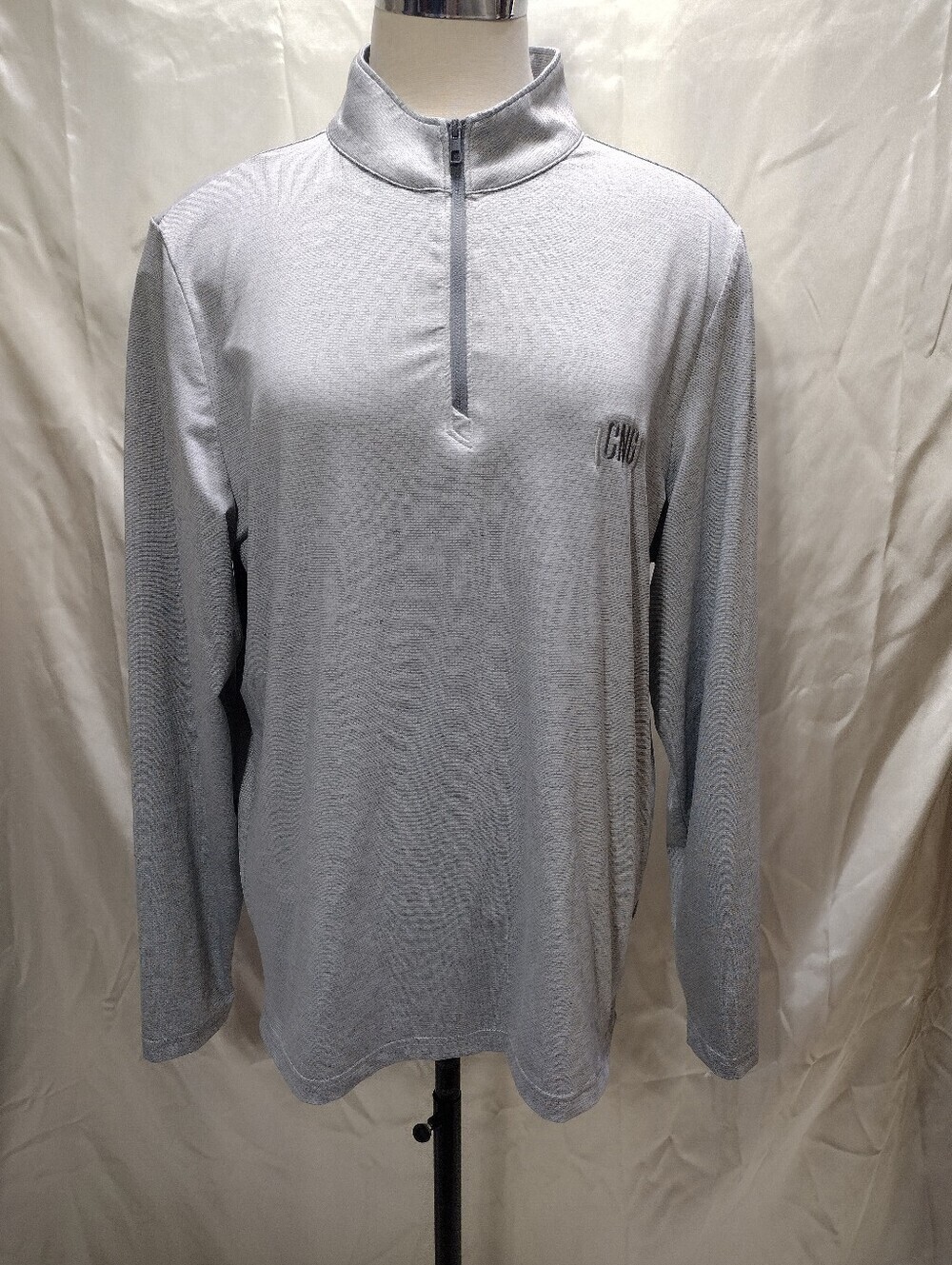 Mens Holderness & Bourne The Bell Pullover 1/4 Zip Tailored Gray M LOGO